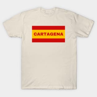 Cartagena City in Spanish Flag Colors T-Shirt